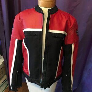 Frank Thomas Leather Women's Motorcycle Jacket Size UK14